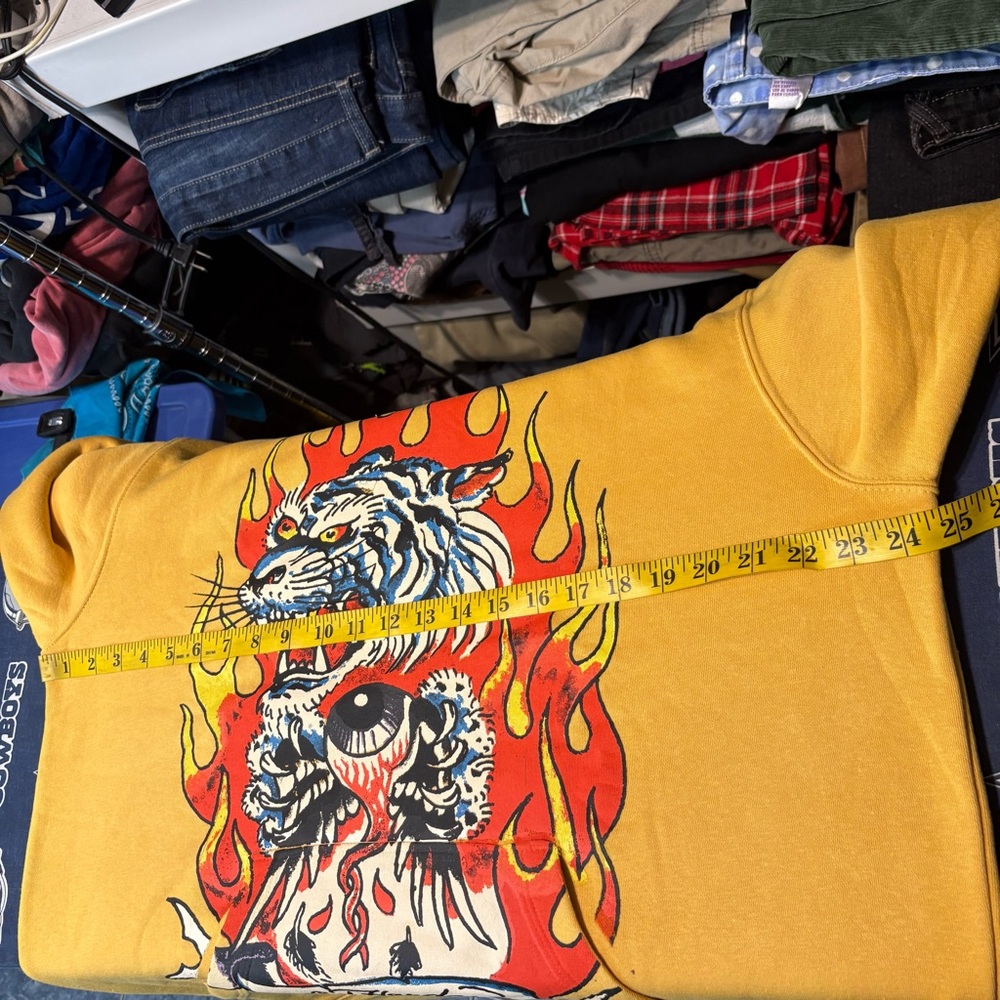 Ed Hardy Yellow Tiger Graphic Hoodie - Picture 5 of 9